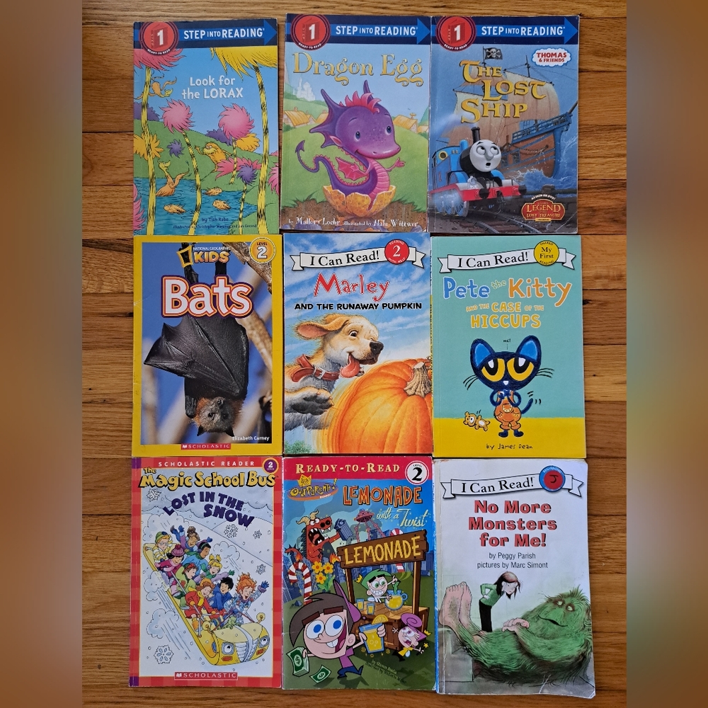 9 early readers books + a few more to reach 5lbs